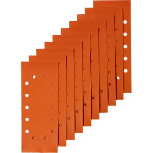 LUX Schleifstreifen Classic, 10er-Set, Körnung K120, gelocht für Schwingschleifer.