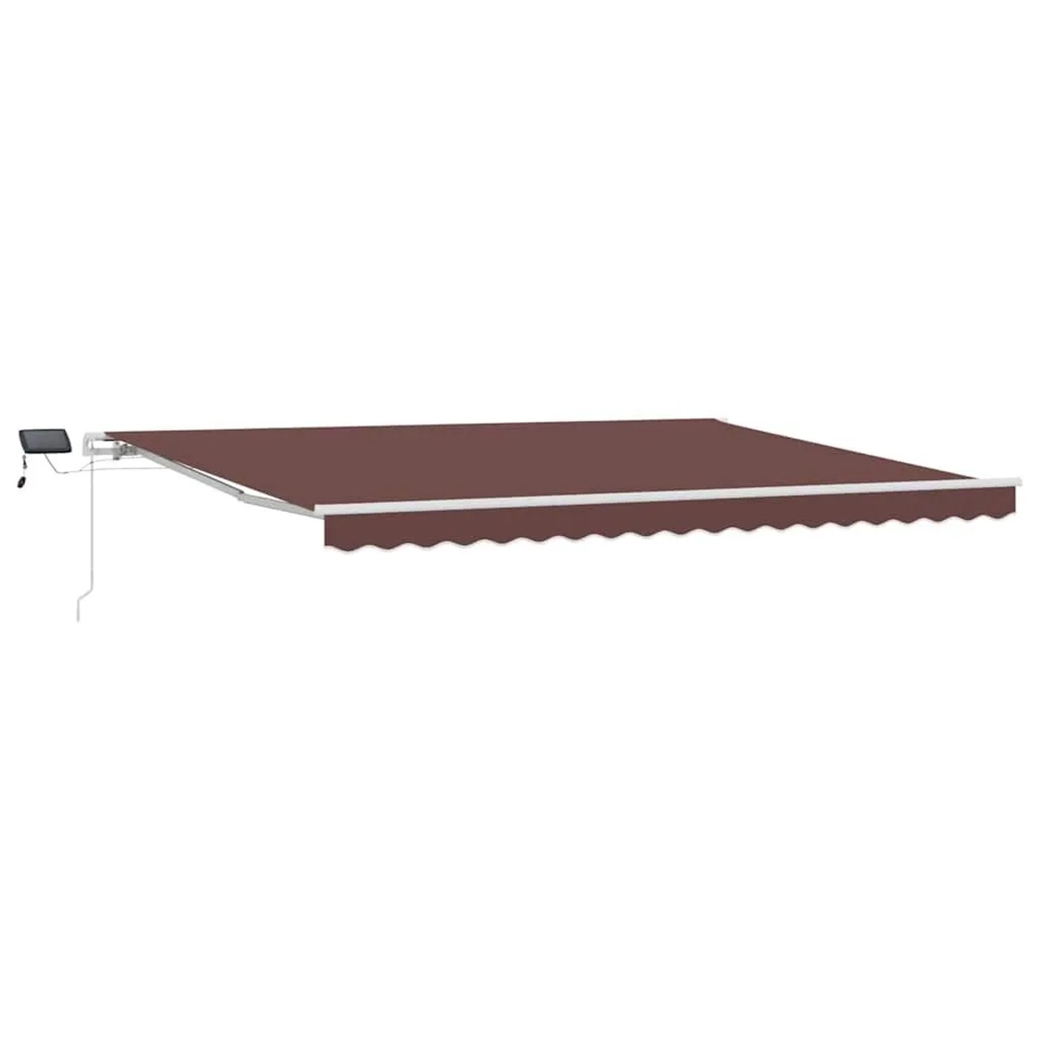 vidaXL Markise Manuell mit LED Braun 450x300 cm 3215381