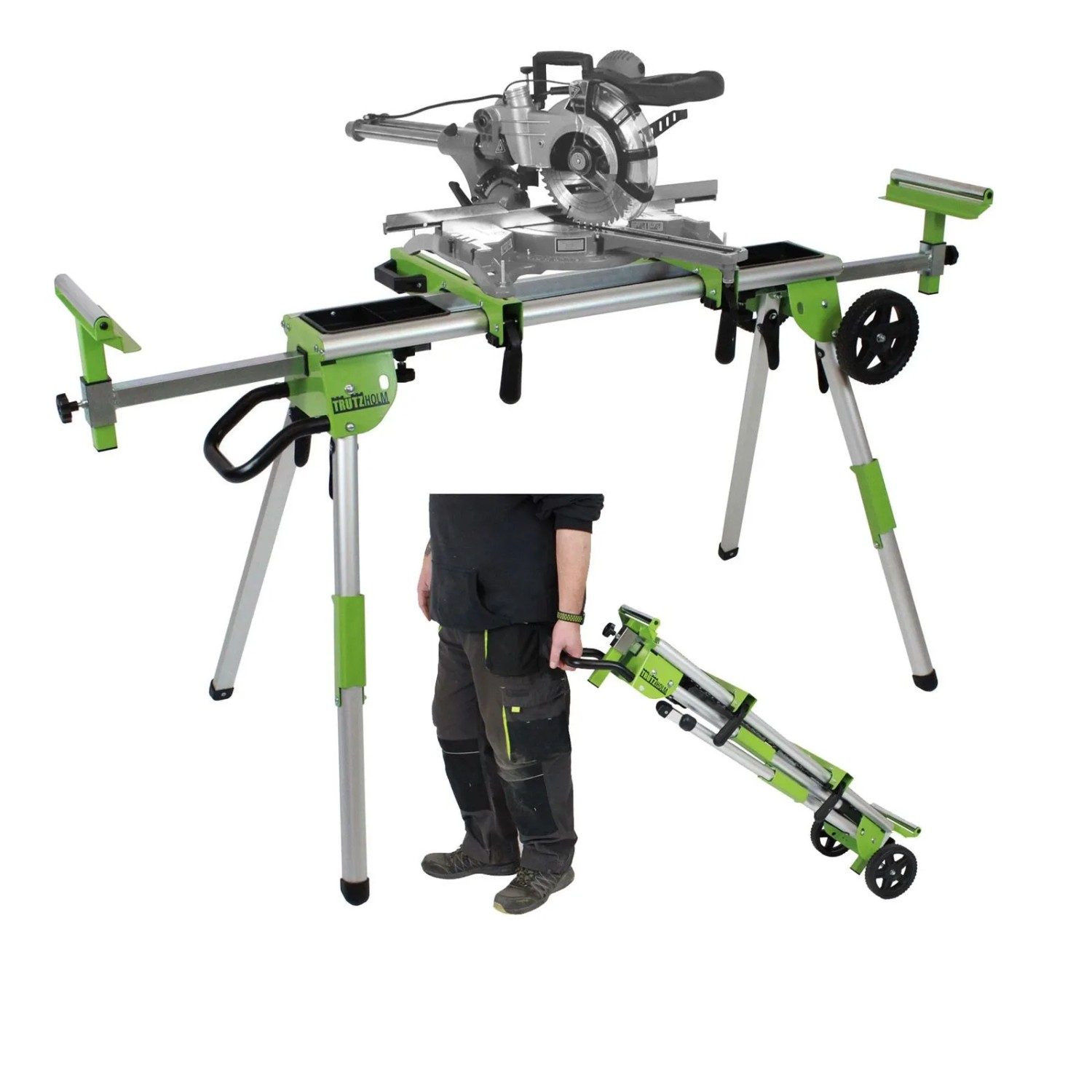 TRUTZHOLM Untergestell für Kappsägen Gehrungssägen Kappzugsägen mit Rädern
