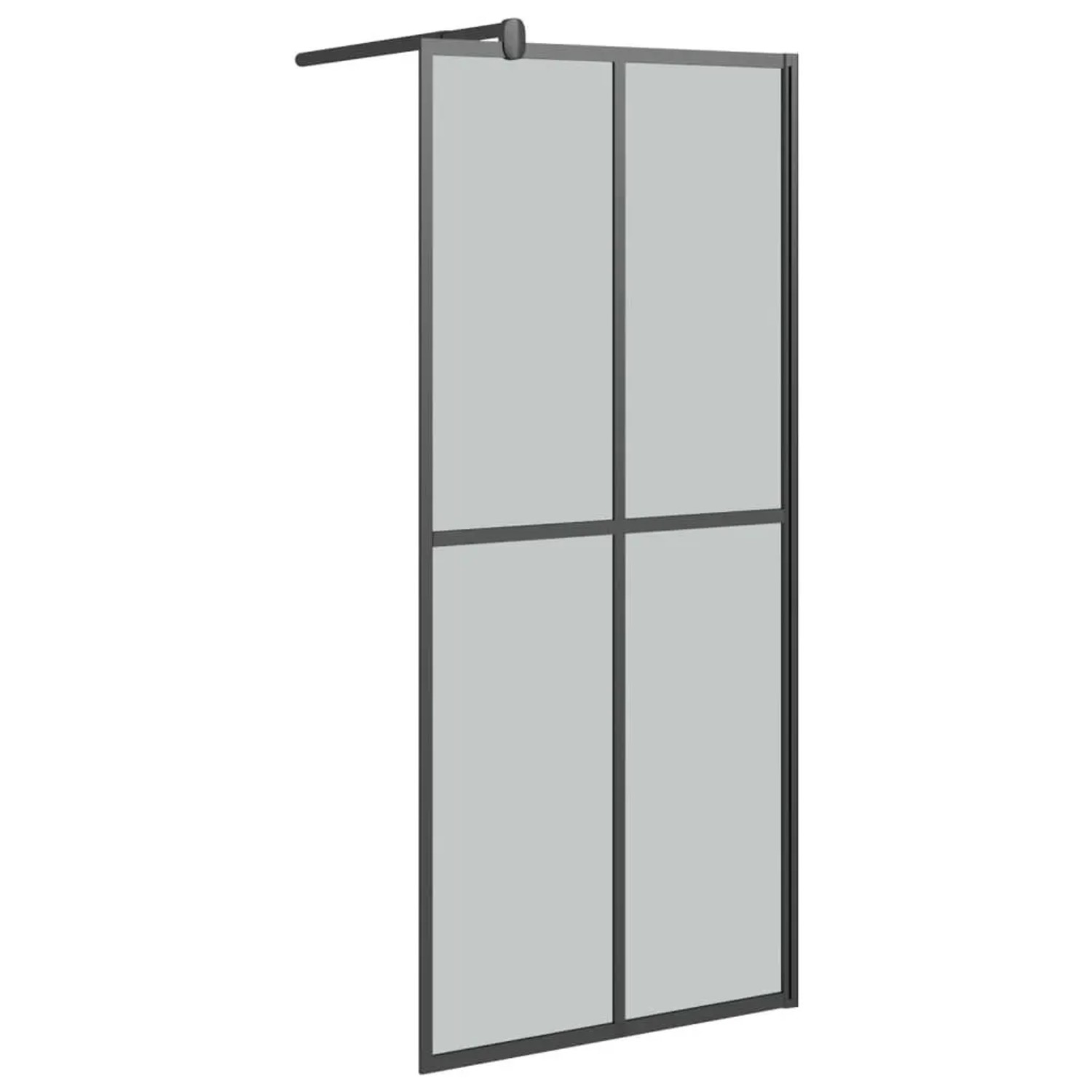 vidaXL Duschwand für Walk-In Dusche 90x195 cm Dunkles Sicherheitsglas 151885