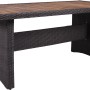 Gartenmöbel-Set Braga Tisch, Weidengrau, Akazienholzplatte, Teil des 5-teiligen Sets.