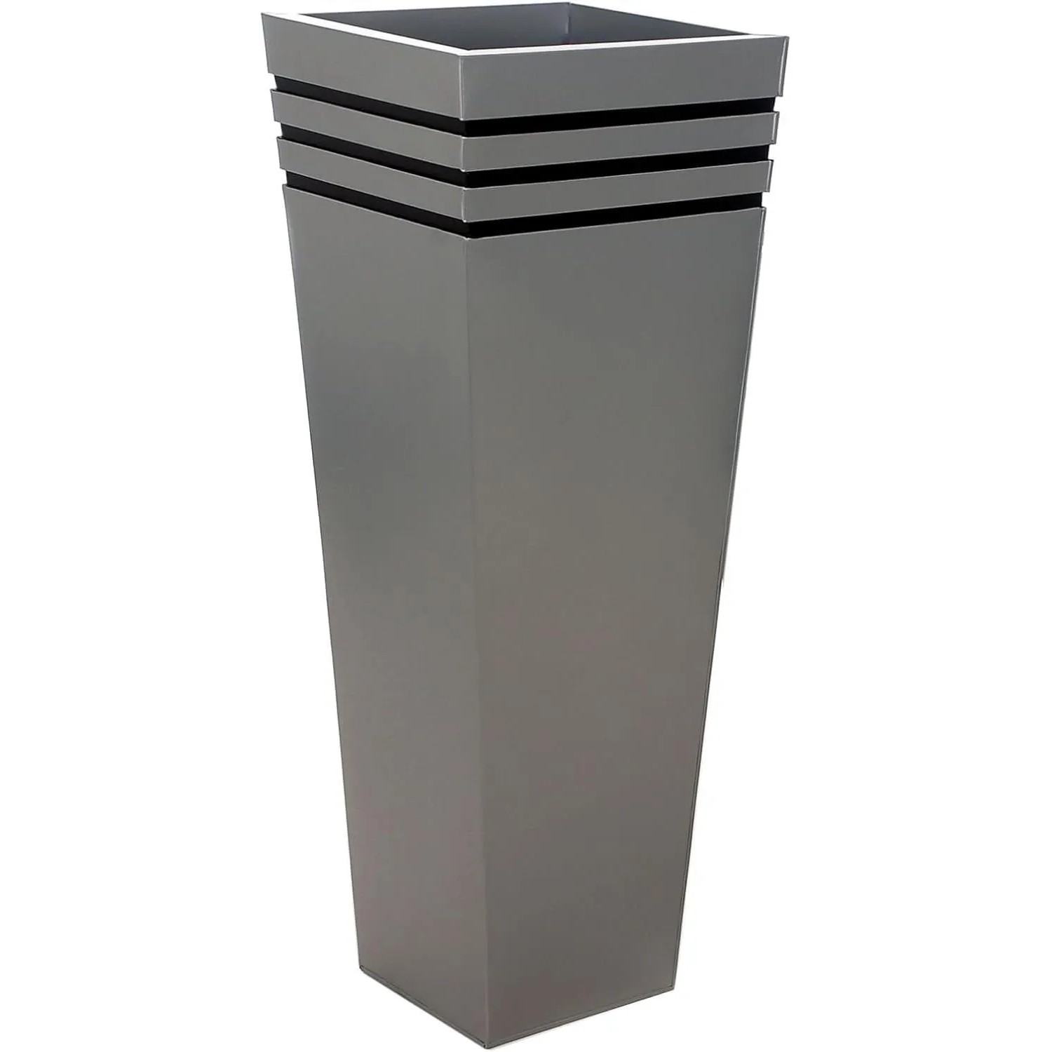 Vivanno Pflanzkübel New Classic 40 cm x 40 cm x 105 cm Silber