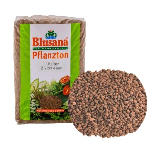 Blusana Blähton 2-4mm, 10L Sack. Pflanzsubstrat für Hydrokultur und Bodenverbesserung.