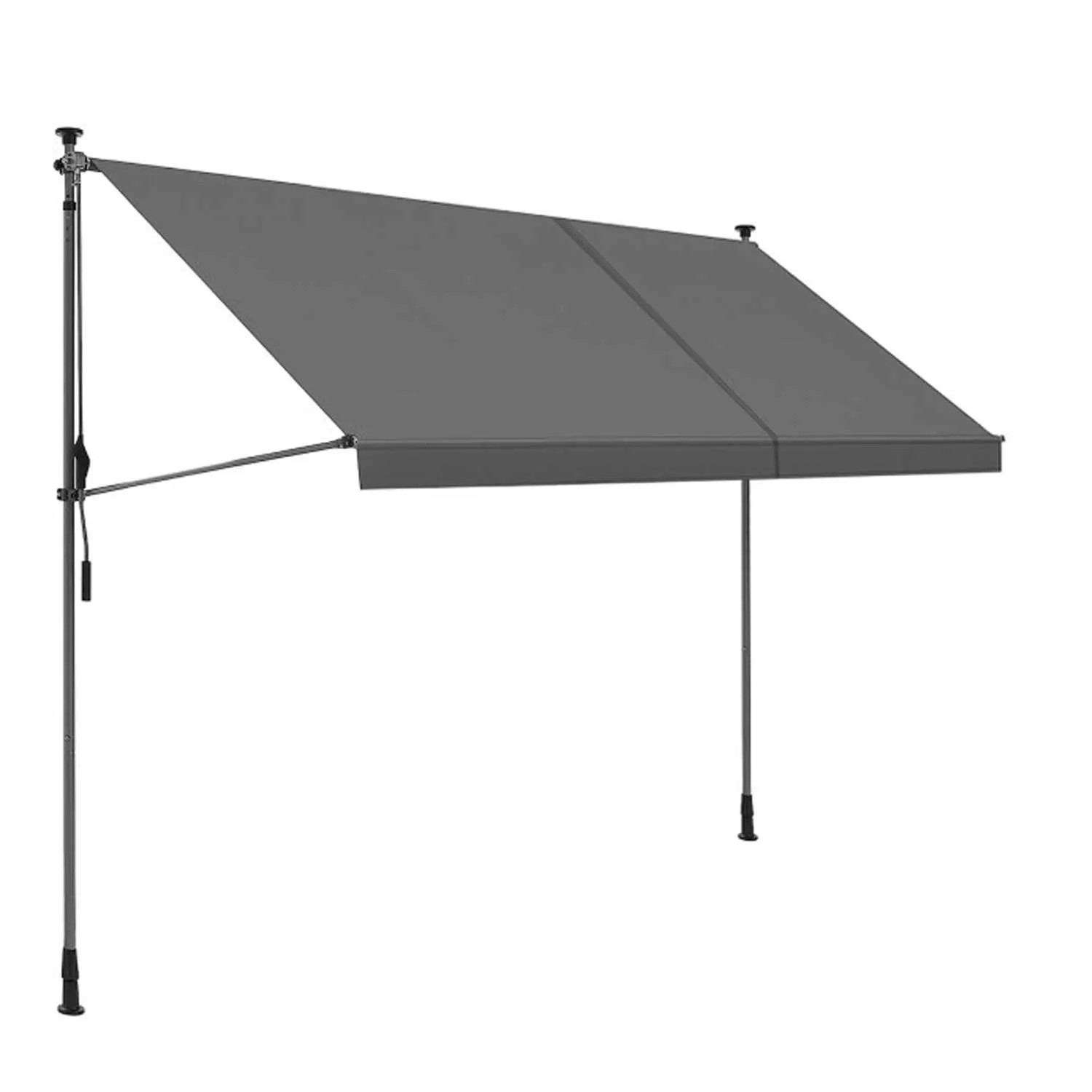 osoltus Balkon Klemmmarkise 300 x 130 cm Balkonmarkise Sonnenschutz Hellgrau