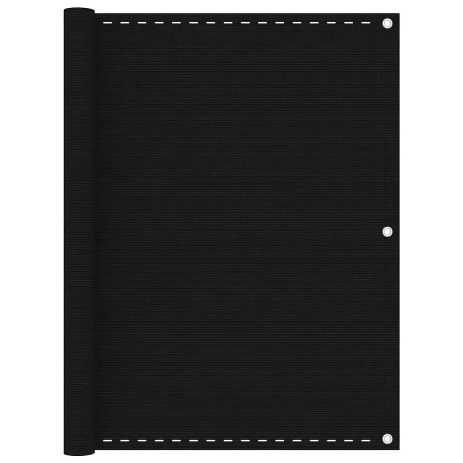 vidaXL Balkon-Sichtschutz Schwarz 120x600 cm HDPE 311039