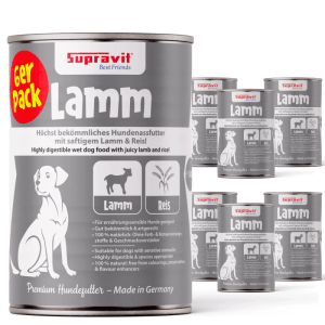 Supravit Hundenassfutter mit Lamm und Reis