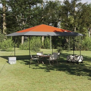 vidaXL Pavillon-Zelt Orange 395 x 395 x 251 cm Stoff 42007391