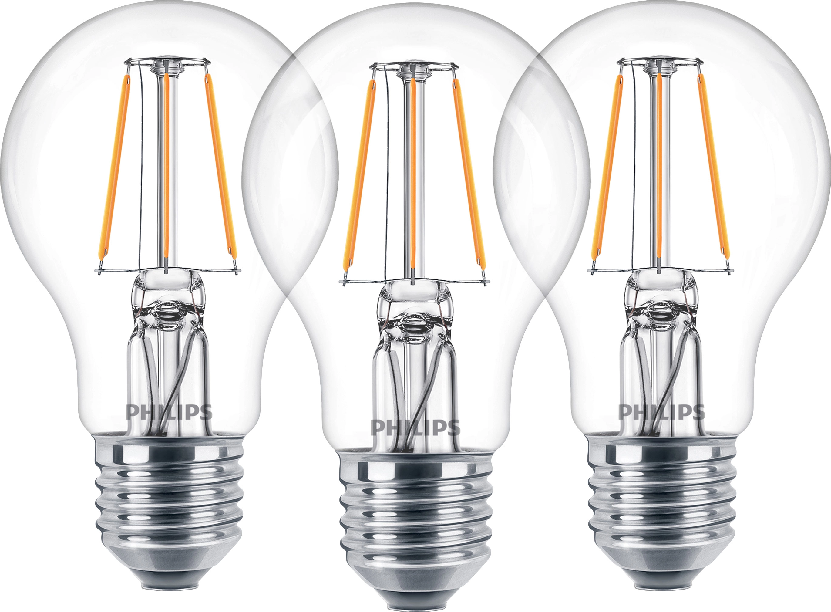 Philips LED-lampa E27 470 lm 3-pack