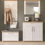 Inn.Furn Garderobenpaneel Weiß Lärche Landhaus 68 cm 5 Kleiderhaken Mirano_5
