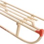 Holzschlitten Davos, 110 cm, aus Buchenholz mit lackierten Metallkufen für Kinder und Erwachsene.