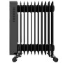Schwarzer TroniTechnik Ölradiator TT OR 311 mit 11 Rippen, 2500W und WiFi Funktion.