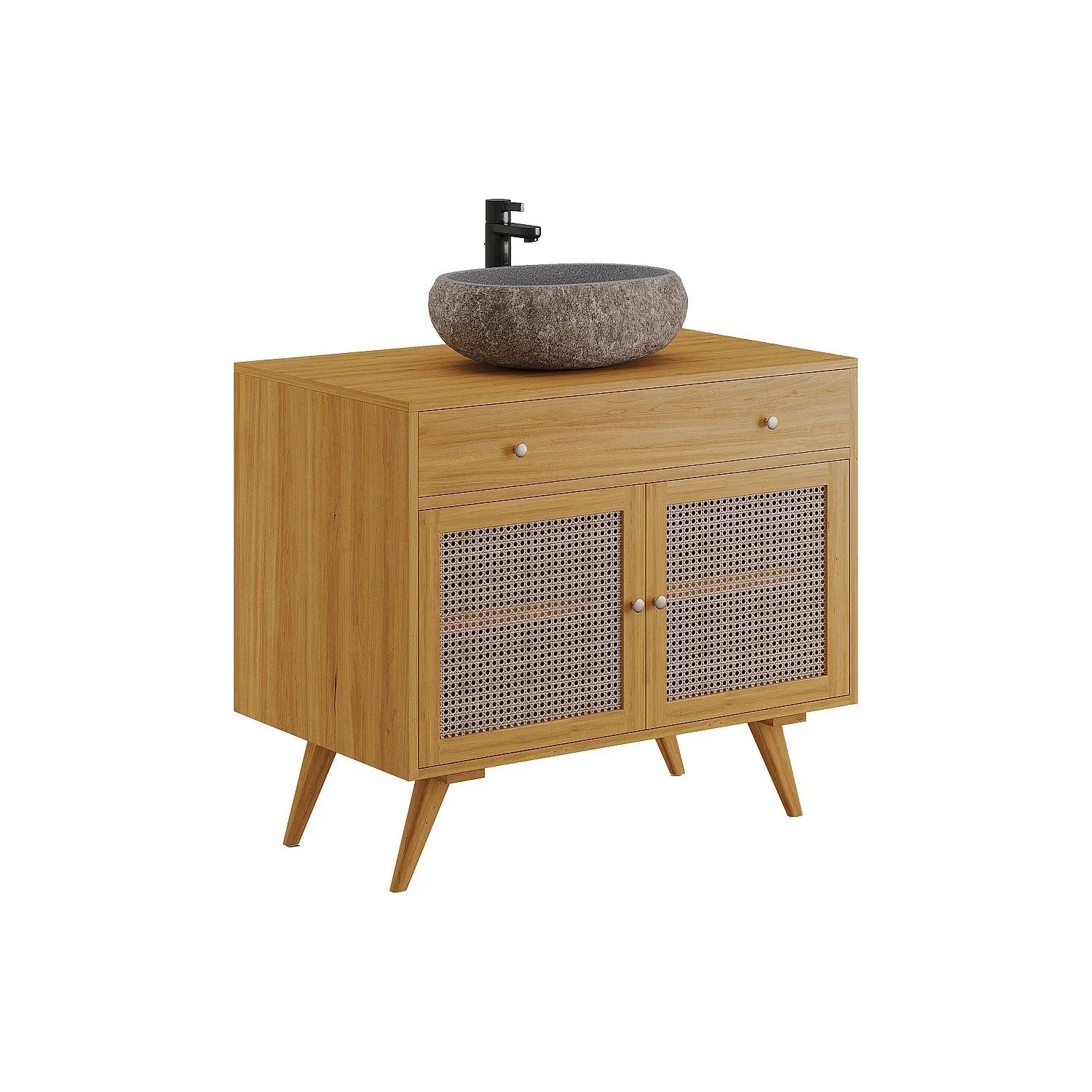 Vente-unique Einzelwaschtisch Mansulan Naturfarben Hell 90 cm