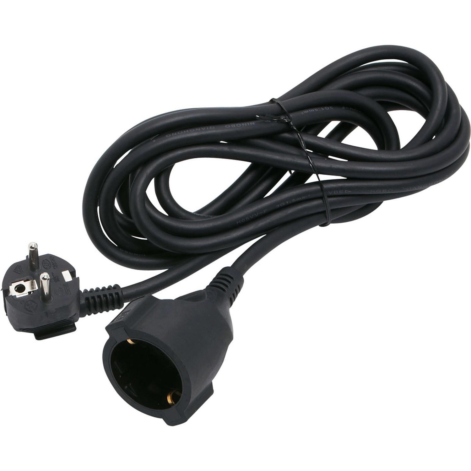 Schuko Verlängerungskabel Schwarz 3 m