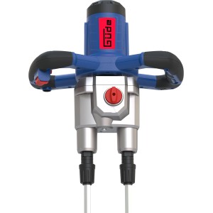 Güde Rührwerk GRW 1811.1 Twin, blau/silber, mit zwei gegenläufigen Rührkörben für optimale Durchmischung.