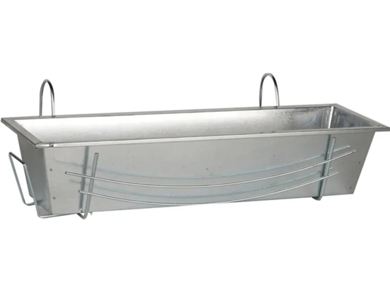 Blumenkasten mit Halterung · Zink, 60 cm – Produktbild 1 von 1
