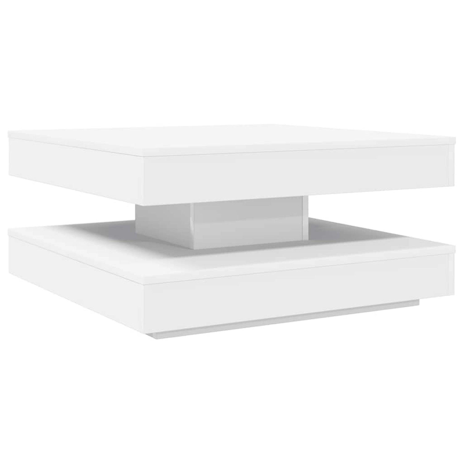 vidaXL Couchtisch 360-Grad Drehbar Weiß 70x70x34,5 cm 858479 günstig online kaufen