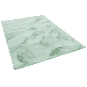 Mintgrüner Pergamon Luxus Fellteppich (70x140cm) mit weicher Oberfläche.