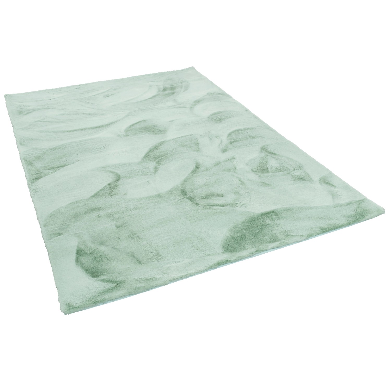 Pergamon Luxus Super Soft Fellteppich Plush Mintgrün 70x140cm