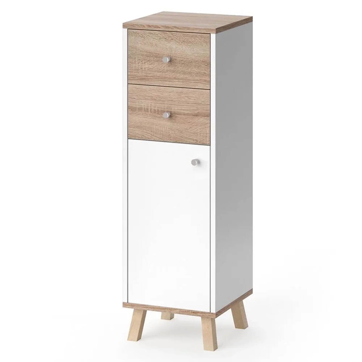 Vicco Midischrank Senyo Weiß 30 x 95 mit Schubladen