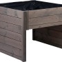 Dobar Mährobotergarage mit Pflanzkasten, grau, aus Holz. Schutz für Rasenmähroboter.