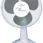 Weiß-grauer Suntec Tischventilator CoolBreeze 3000 TV mit 30 cm Durchmesser.