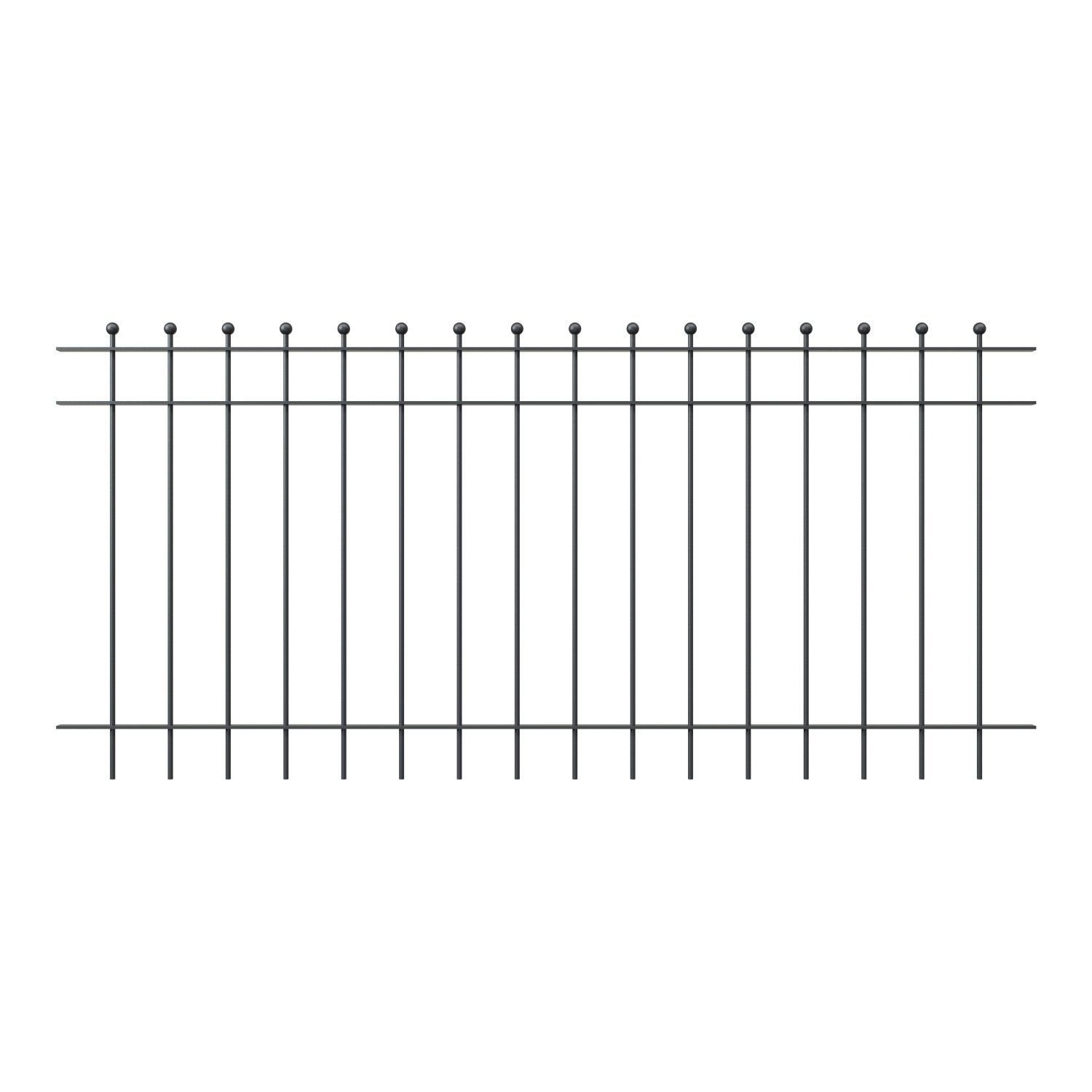 Eleo Gartenzaun Como 192,5 cm x 90 cm Pulverbeschichtet DB703