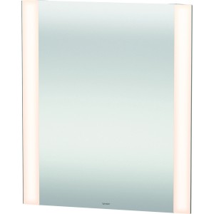 Duravit Leuchtspiegel, 70x60 cm, mit seitlicher LED-Beleuchtung für Badezimmer.