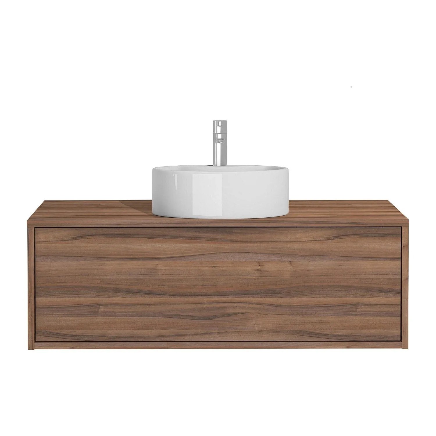 Vente-unique Einzelwaschtisch Teana Naturfarben Dunkel 94 cm