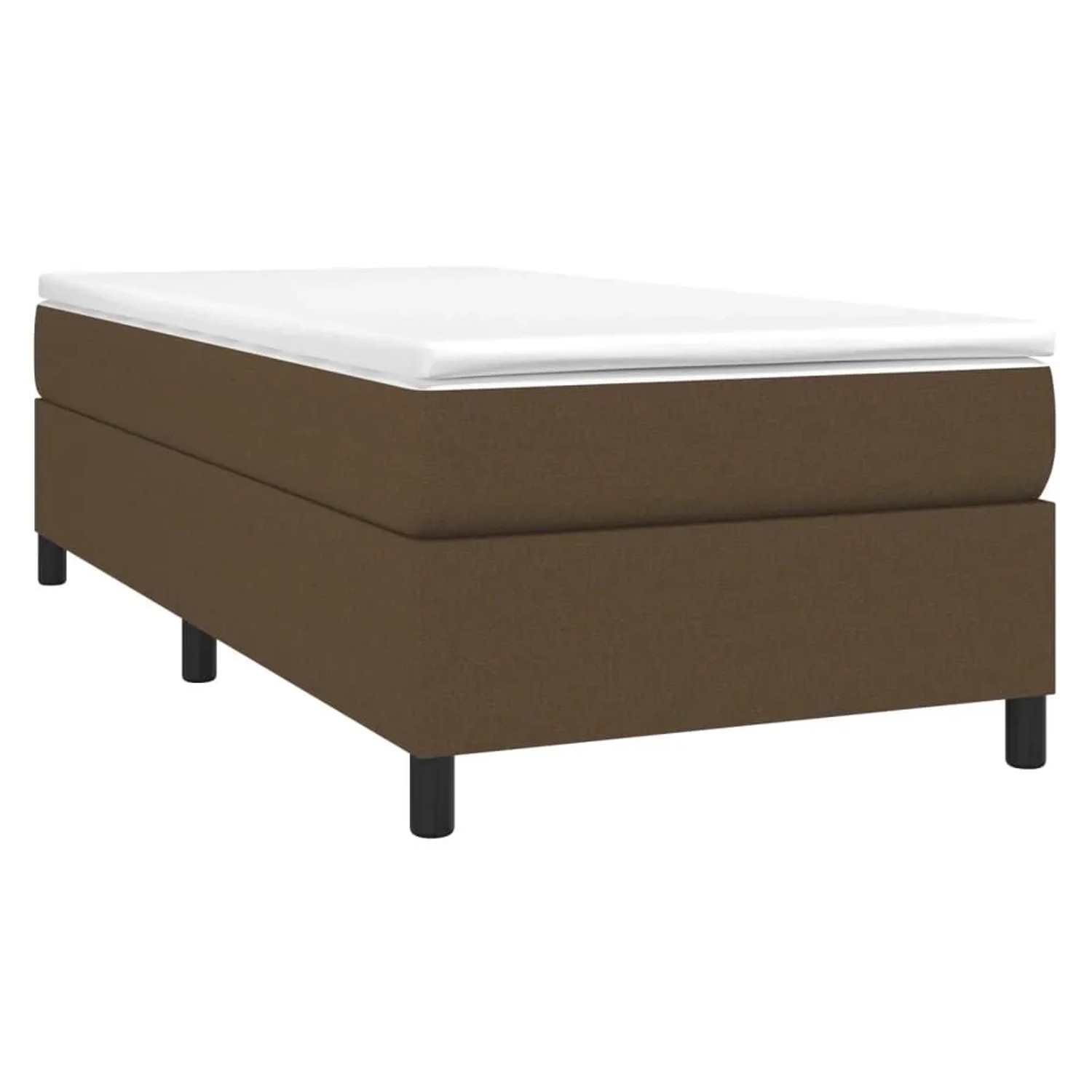 vidaXL Boxspringbett mit Matratze Dunkelbraun 90x190 cm Stoff 3144386 günstig online kaufen