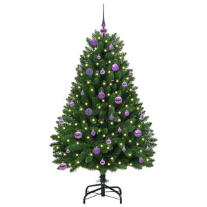vidaXL Künstlicher Weihnachtsbaum Grün 150 cm PVC und Metall 3395682