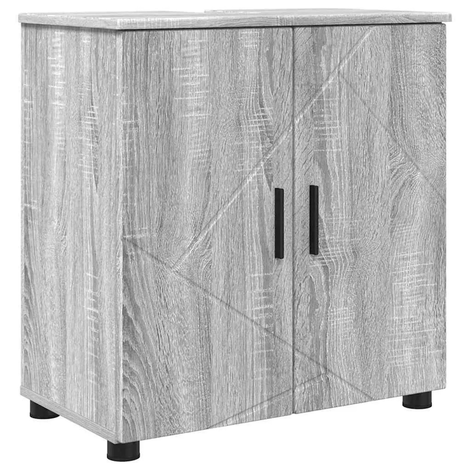 vidaXL Badezimmerschrank mit Speicher Graues Sonoma 61 x 35 x 64 cm 883290 günstig online kaufen