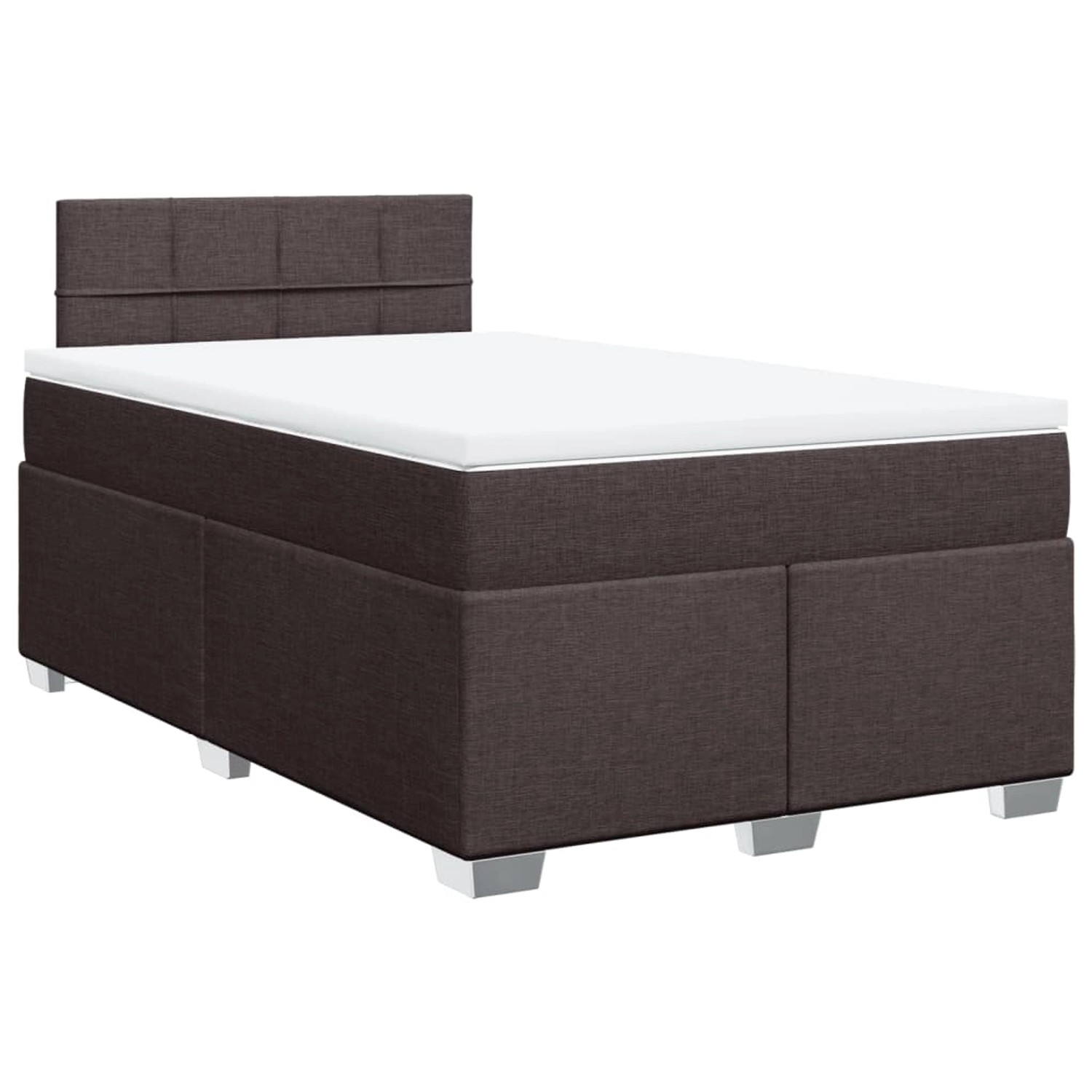 vidaXL Boxspringbett mit Matratze Dunkelbraun 120x200 cm Stoff2105521 günstig online kaufen