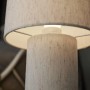 PR Home Leah Tischleuchte aus Textil in Leinenoptik, Detailansicht.