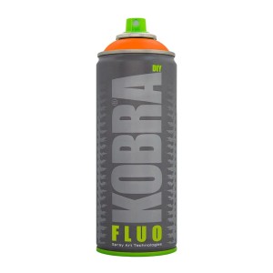 Kobra DIY Fluo Buntlack Spray, 400ml, Neonorange, matt. Sprühdose für DIY-Projekte.