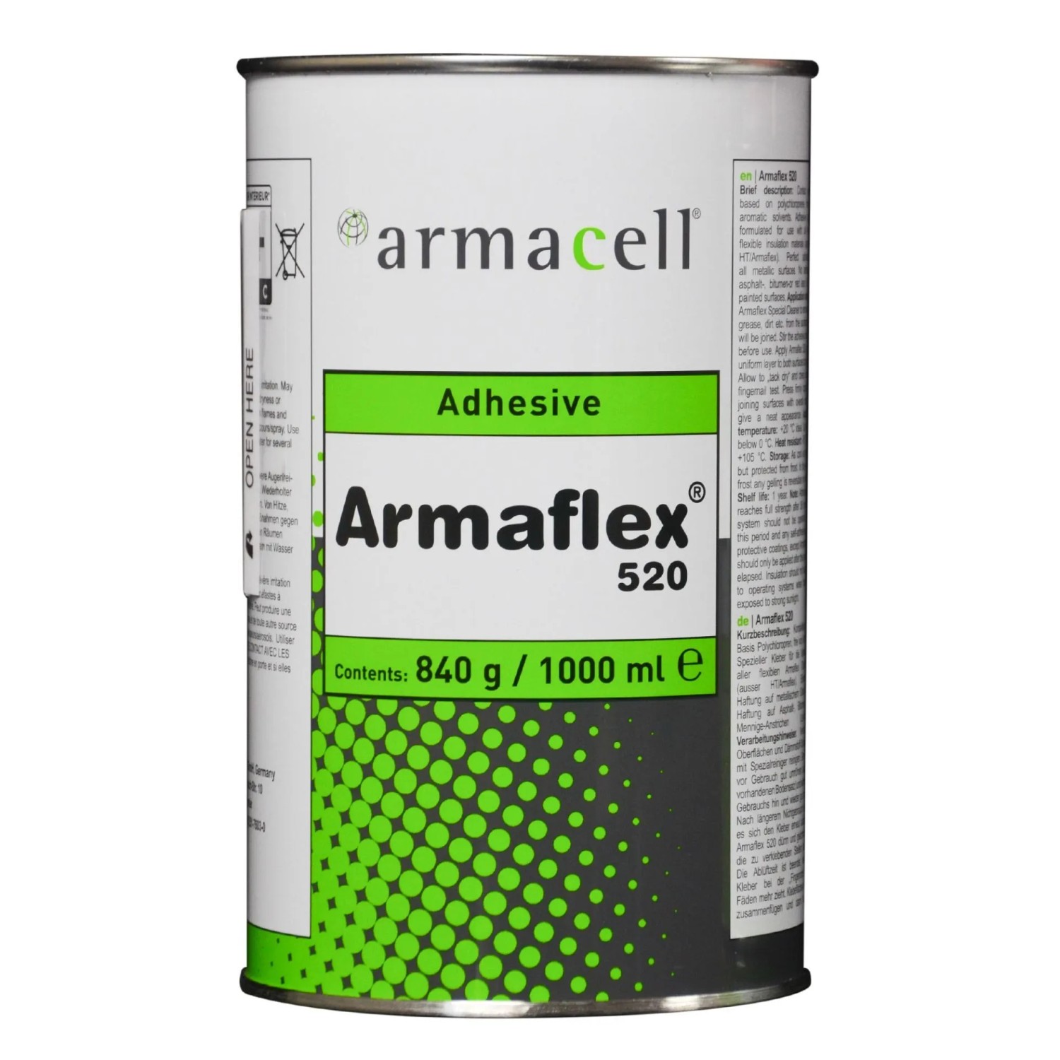 Armacell Armaflex Kleber 520 Für Kautschuk Platten Und Schläuche 1 Liter Dose