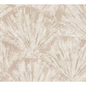 A.S. Creation Vliestapete mit grafischem Floral-Muster in Creme-Beige.