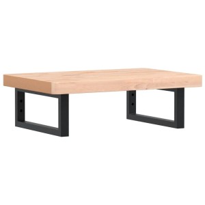 vidaXL Waschbeckenregal Wandmontage Stahl und Massivholz Buche 3302361