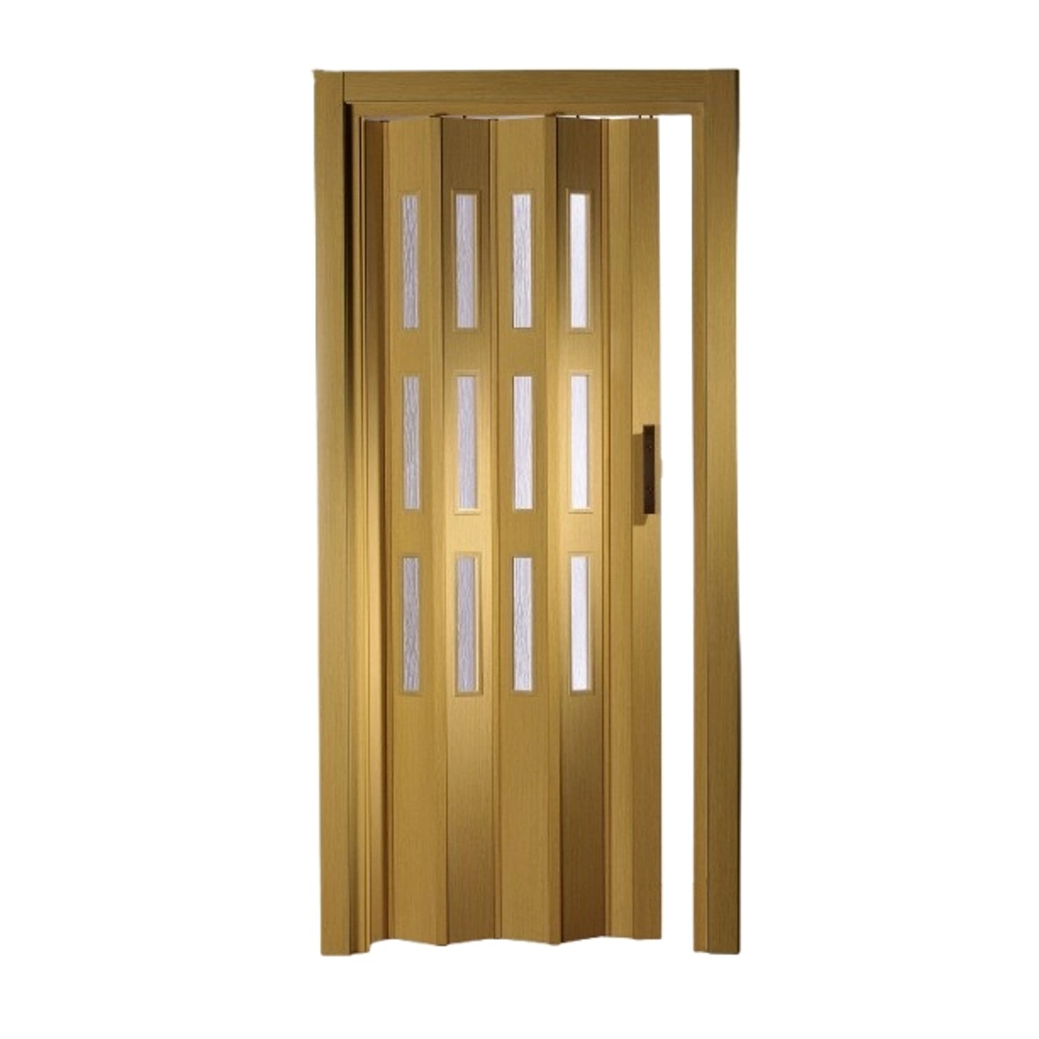 Forte Premium Kunststoff Zimmertür Luciana Braun Eiche Hell 3 Fenster günstig online kaufen