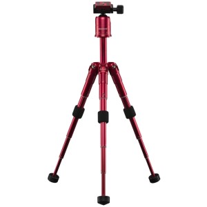 Mantona Kaleido Mini Stativ Sundown Red Metallic Tischstativ Reisestativ Kamera