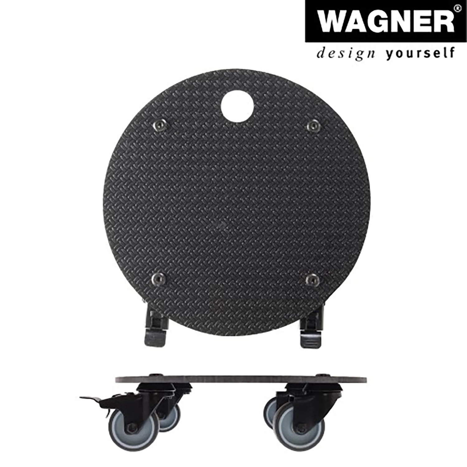 Wagner Pflanzenroller GH 0629, Ø 30cm, schwarz, mit Rollen und Feststellbremsen.