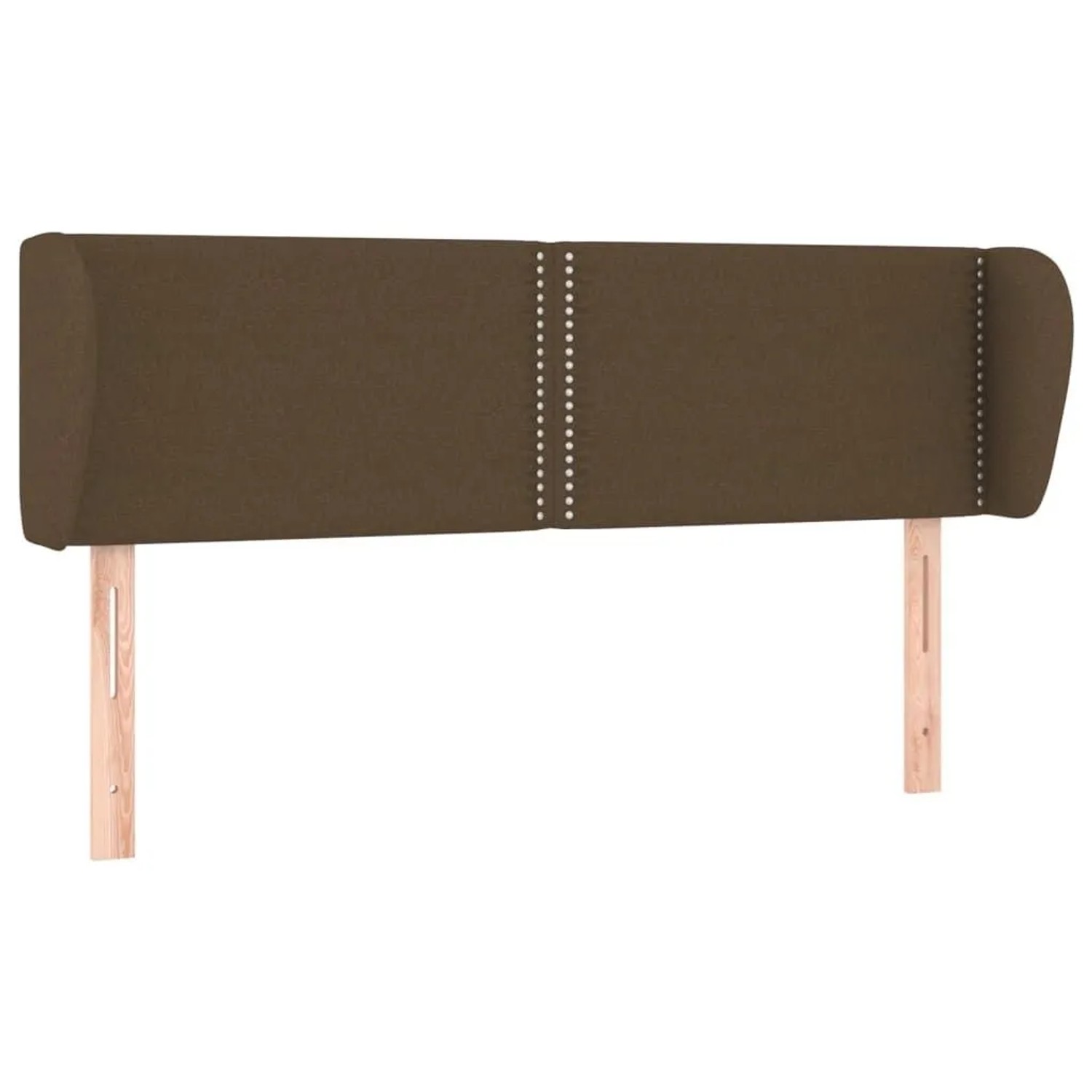 vidaXL Kopfteil mit Ohren Dunkelbraun 147x23x78/88 cm Stoff 3117005