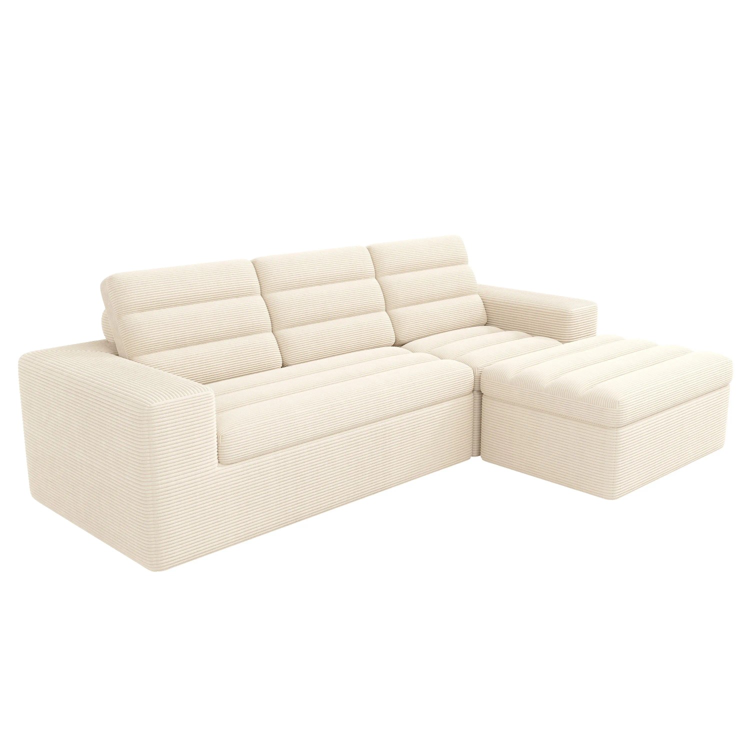 Merax Cloud Sofa L Form Cord Modular Beige
