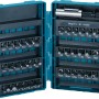 Makita Bit-Set 37-teilig in geöffneter, türkisfarbener Box mit verschiedenen Schrauber-Bits und Bithalter.