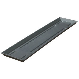 Anthrazitfarbener Geli Blumenkasten Untersetzer für 80 cm Bewässerungskasten.