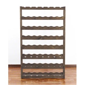Weinregal Pinotwine aus Kiefernholz, geölt, für 56 Flaschen. Braun, H 118 cm.