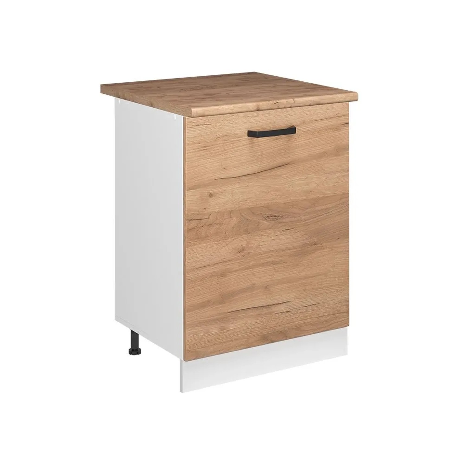 Vicco Küchenunterschrank R-Line Goldkraft Eiche/Weiß 60 x 82 mit 1 Tür Arbeitsplatte Goldkraft Eiche Art Nr 72100