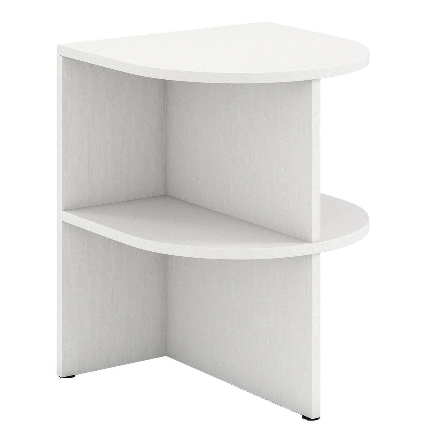 Costway Beistelltisch Halbrund Nachttisch Sofatisch Kaffeetisch Weiß günstig online kaufen