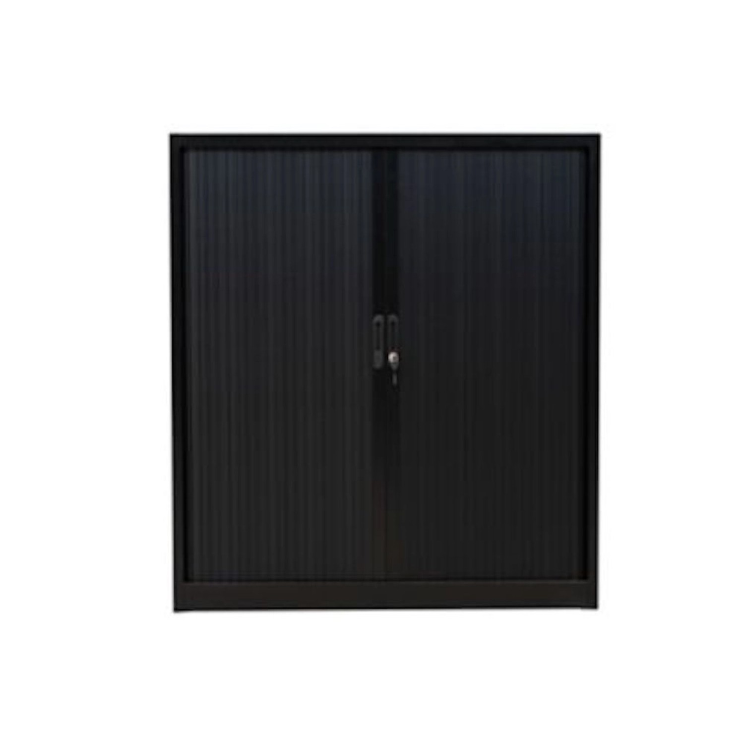 PROREGAL Rollladenschrank Weasel 3 Ordernhöhen HxBxT 135 x 120 x 46 cm Schwarz