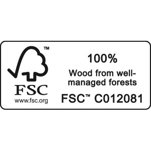 FSC®-Siegel: Holz aus verantwortungsvoller Waldwirtschaft.