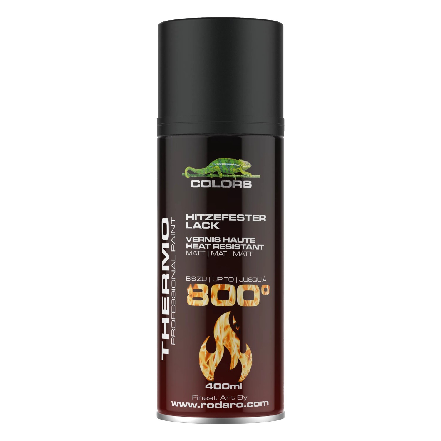 COLORS Hitzefest Spraylack Hochtemperatur Schwarz Matt 400 ml